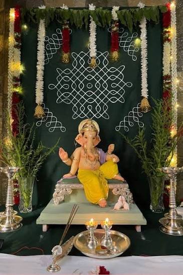 Forest Theme Ganpati Decor